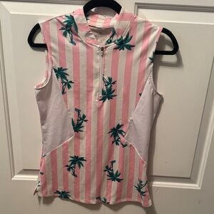 Golf Tank- Jack Smith Pink and White Striped Top
